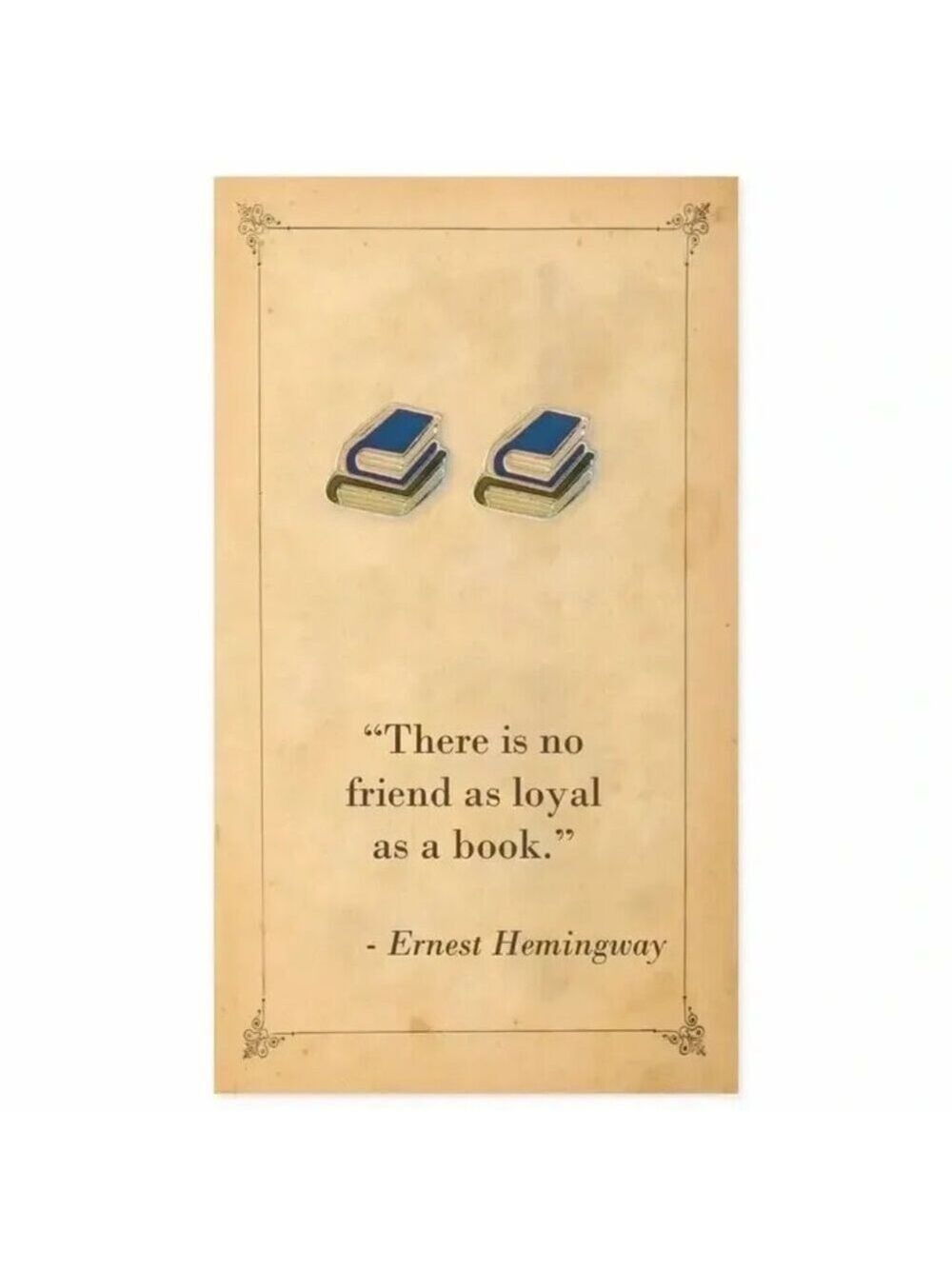 ($9) Literary Quotes Earrings - Hemingway